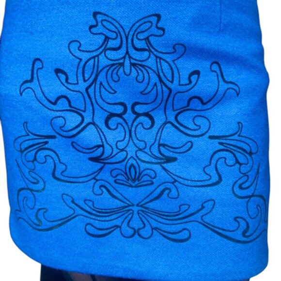 Angora and rabbit hair Cobalt blue sweter small - Picture 4 of 10